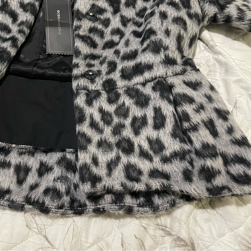 Leopard Print Teddy Jacket - Picture 2 of 5
